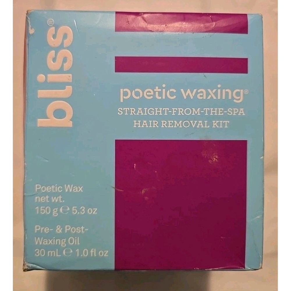 Bliss Poetic Waxing Straight From The Spa Hair Removal Kit 5.3 oz. NEW OPEN BOX!